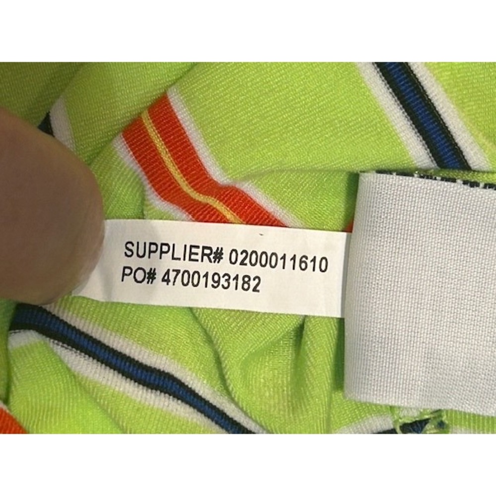 Polo Ralph Lauren Men's Striped Polo Shirt Neon Green Blue Pony Short Sleeve - M - Picture 9 of 12